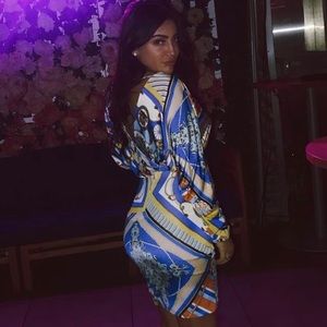 Multicolored Slouch Dress